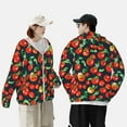 thumbnail image 4 of Kdxio Tomatoes Print Women Men Sun Protection UPF 50+ Jackets Zip Up Long Sleeve Hoodie Hiking Lightweight with Pockets, 4 of 7