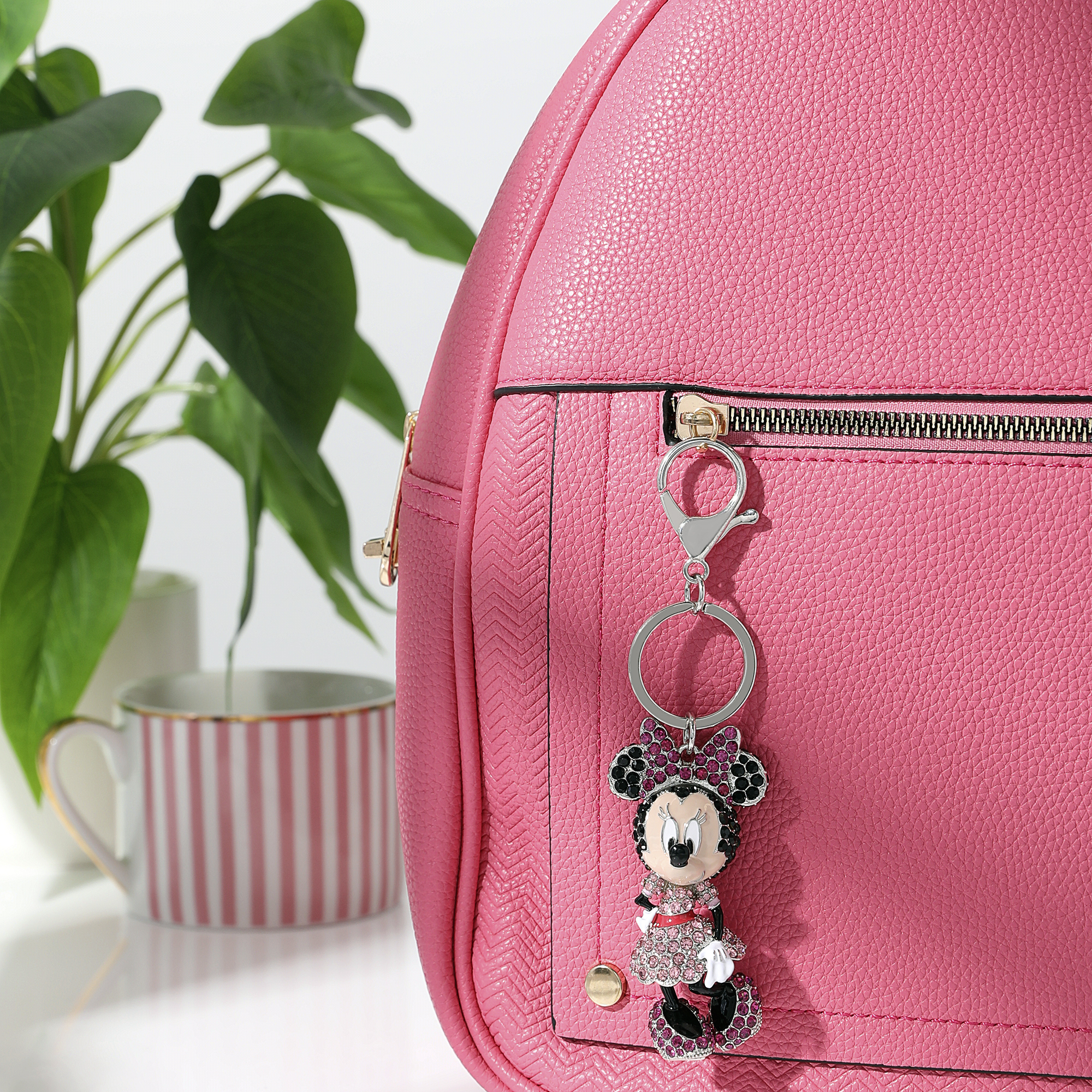 Disney Minnie Mouse Crystal Pavé Bag Charm Keychain – Officially Licensed