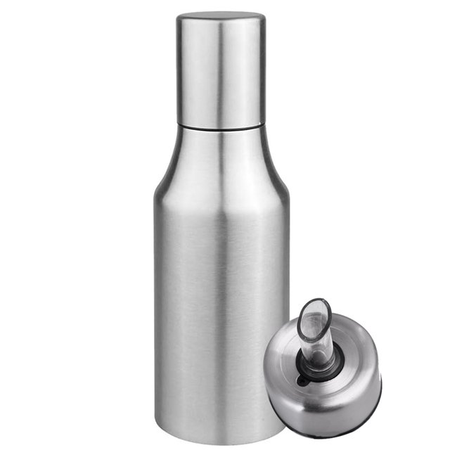Dispensador de aceite de oliva, botella de aceite Decantador de aceite de oliva a prueba de fugas de acero inoxidable para cocina, botella dispensadora de aceite para uso en aceite, vinagre, salsa,