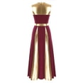 thumbnail image 2 of Alvivi Women Metallic Gold Sleeveless Praise Dance Dress Full Length Liturgical Worship Costume Burgundy M, 2 of 7