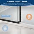 thumbnail image 3 of Garvee 44-48" W x 72" H Single Sliding Shower Door, 5/16" (8mm) Matte Black Frameless Shower Glass Door, Tempered Safety Glass with Large Smooth Rollers for Bathroom Walk-in Shower, 3 of 8