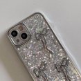 thumbnail image 5 of Luxury Bling Glitter 3D Bows Hard Phone Case Compatible with iPhone Case (Silver,iPhone 14 Pro Max), 5 of 6