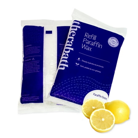 Therabath Paraffin Wax Refill - Thermotherapy - Use to Relieve Arthritis Discomfort, Stiff Muscles, & Dry Skin - For Hands, Feet, Body - Deeply Hydrates - Made in USA, 6 lb. Fresh Squeezed Lemon