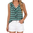 thumbnail image 2 of Kezqiaxn Womens Summer Tops Ruffled Sleeveless V-Neck Casual Shirts 2026 Summer Trendy Dressy Work Business Blouses, 2 of 5
