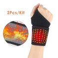 thumbnail image 2 of Jinsinto Self-heating Wrist Support Brace Wrap Heated Hand Warmer Compression 2pcs, 2 of 5