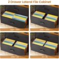 thumbnail image 4 of SEDETA 59" File Cabinet, 2 Drawers Filing Cabinets for Home Office fit Legal/Letter/A4 File, File Cabinet with Lock & Power Outlets, Printer Stand with Storage & LED Lights, Black, 4 of 9