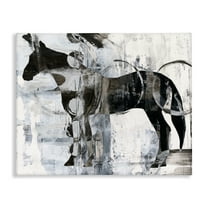Stupell Industries Horse & Abstract Circles Animals & Insects Painting Gallery Wrapped Canvas Art Print Wall Art, 30 x 24