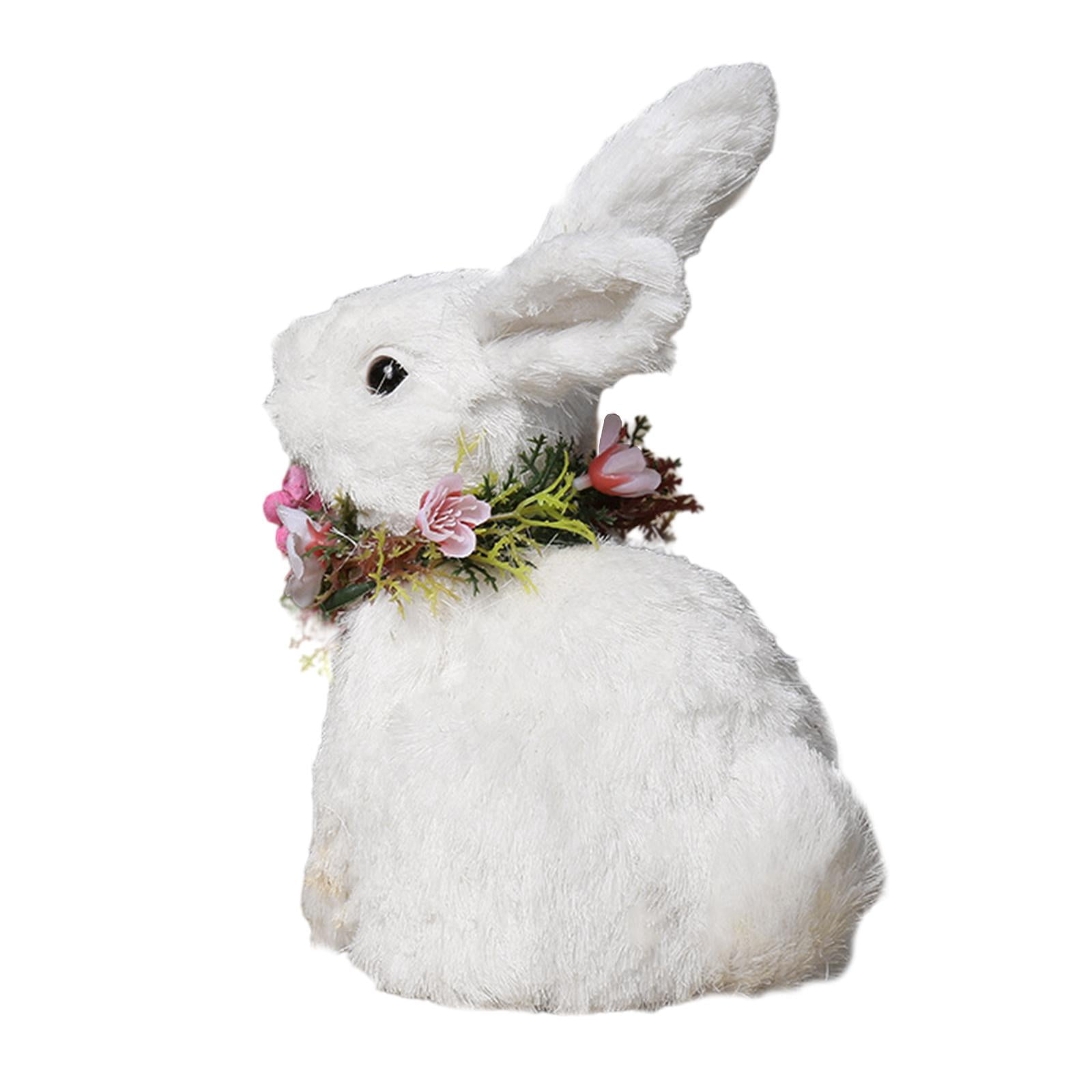 FVDPWYE 2 Pieces Soft Bunny Plush Easter Rabbit, Toys Ornament for Desk Tabletop