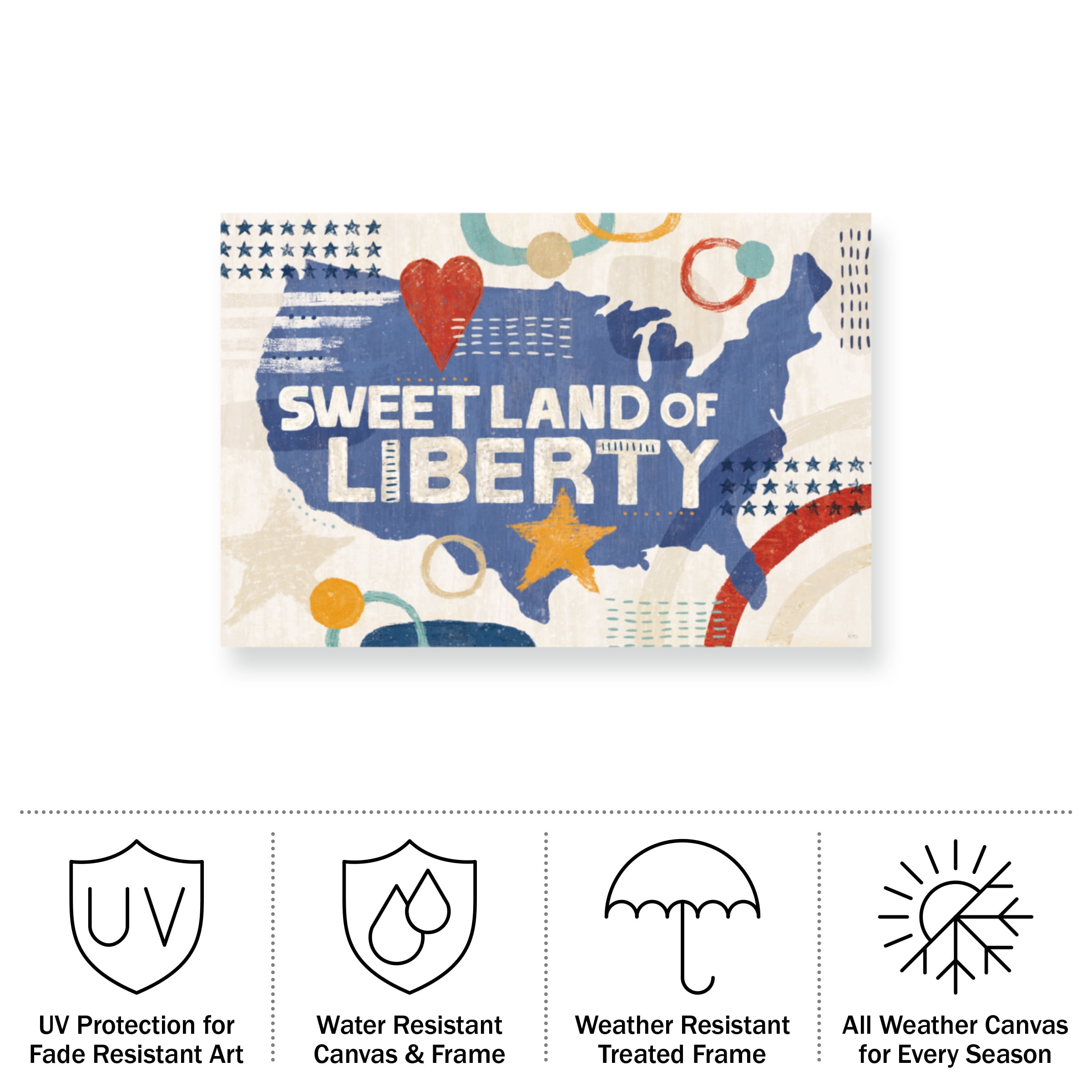 Veronique Charron 'Love and Liberty I' Outdoor All-Weather Wall Decor