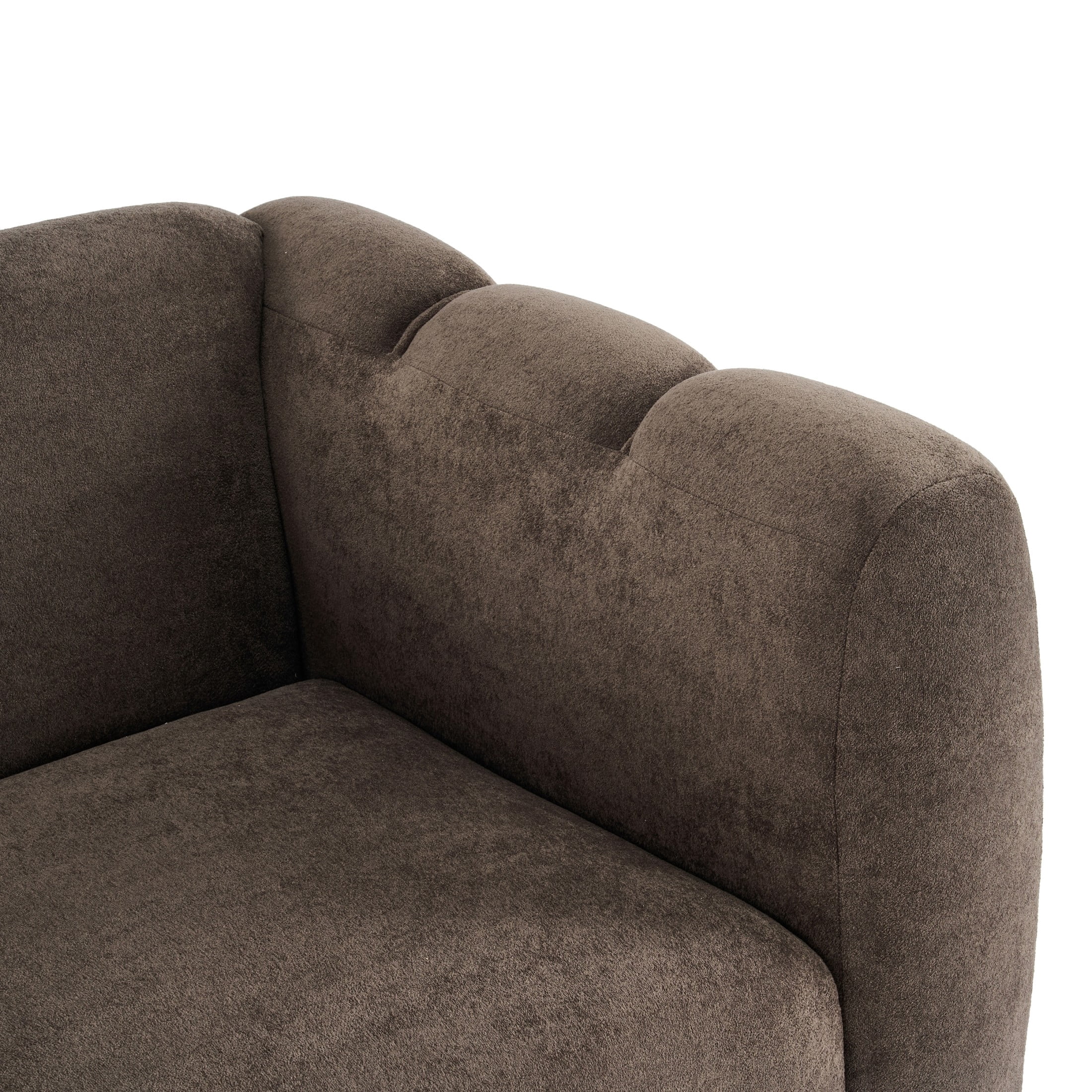 Christopher Knight Home Velvet Club Chair, Plush Upholstered Accent Chair with Channel Stitching, Dark Brown
