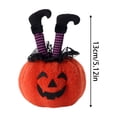 thumbnail image 2 of QLUEWX Halloween Plush Toys Pumpkin with Witch Legs, Soft Fluffy Stuffed Pumpkin Doll with Striped Boots, Cute Halloween Decor for Tiered Tray Tabletop Shelf Home Party Holiday Gift, 2 of 6
