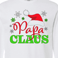 thumbnail image 4 of Inktastic Papa Claus with Christmas Santa Hat and Snowflakes Long Sleeve T-Shirt, 4 of 5