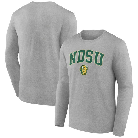 Men's Gray NDSU Bison Campus Long Sleeve T-Shirt