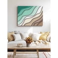 thumbnail image 4 of Green Brown Ombre Wall Art for Living Room,Canvas Picture Wall Decor for Bathroom Bedroom,Modern Geometric Abstract Aesthetic Cream Painting Artwork for Office Hallway Dining Room Decor 20"x24", 4 of 8