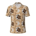 thumbnail image 2 of Daiia Snake And Flower Pattern Men’s Polo Shirts,Solid Deck Shirt,Classic Fit, Breathable Cotton Polo for Casual and Sport Wear-Small, 2 of 9