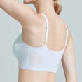 thumbnail image 7 of asjyhkr Womens Bras Wirefree Soft Lightweight Push up Bralette Cami Classic Thin Strap Breathable Stretchy Sleep Bra(Large,Light Blue), 7 of 7
