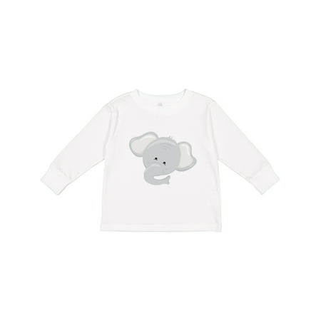 

Inktastic Cute Elephant Head Gift Toddler Boy or Toddler Girl Long Sleeve T-Shirt