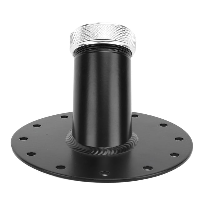 45 Degree Fuel Cell Filler Neck with 12 Bolt Steel Base Aluminum Cap 1.5in Inner Diameter Fast Fueling Solution Lightweight Durable Design for Racing Enthusiasts