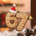 thumbnail image 4 of WKSCLPAI Christmas 67 Ornament 2025, Six Seven Meme Christmas Tree Ornament with Santa Hat Decor, Funny 67 Teen Slang Ornaments, Xmas Tree Decorations, Gag Gifts, #B, 4 of 8