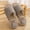Coffee, variant on Women Men's Non Slip Linen Cotton Fabric House Slippers Cute Bear Slippers All-Season Indoor Bedroom Slippers Breathable Travel Home Slippers