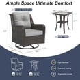 thumbnail image 2 of ALAULM 3-Piece Patio Furniture Set, Outdoor Thick Wicker High Back Sectional Sofa Couch with 2 Swivel Chairs, All-Weather Wicker Outdoor Conversation Set for Backyard, Porch, Deck, Gray, 2 of 6