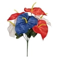 thumbnail image 2 of SMKE Memorial Day Flowers,Artificial Flower Pick,4Th Of July Patriotic Fake Flower Arrangement,Cemetery Grave Flowers,Patriotic Vase Centerpiece,Red White Blue Stem,Independence Day Floral Decor, 2 of 5