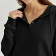 thumbnail image 5 of SUNBS Hoodies for Women Half Boutton Sweatshirts Pullover Drawstring Fall Clothes With Pocket, 5 of 6