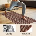 thumbnail image 4 of Brown Boho Tribal Hexagons and Stripes Pattern Hot Yoga Mat Towel Non Slip for Hot Yoga - Quick-Drying Yoga Mat Cover with 4 Corner Pockets with Travel Bag - Hot Yoga Towel Non Slip 70"x26", 4 of 6