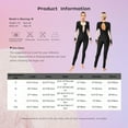 thumbnail image 7 of Haitryli Women's Full Body Long Sleeve Unitard One Piece Rhinestone Ice Skating Jumpsuit Gymnastics Black XL, 7 of 7