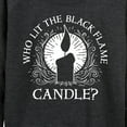 thumbnail image 3 of Hocus Pocus - Who Lit Black Flame Candle - Women's Lightweight French Terry Long Sleeve Shirt, 3 of 5
