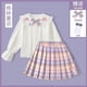 thumbnail image 3 of Sanrios Kuromi Cinnamoroll Melody Hellokittys uniforme Jk para niñas, de manga corta Camisa larga, figura de Anime, uniforme escolar, estilo Preppy, 3 of 4