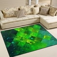 thumbnail image 2 of SKYSONIC Abstract Green Block 80x58 inches Lightweight Soft Area Rug Mat Indoor Floor Rugs Home Decoration for Kids Room Living Room, 2 of 6