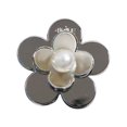 thumbnail image 1 of CSChome Imitation Leather Tie Faux Leather Necktie - Metal Buckle Pearl Flower Design Adjustable Japanese Punk Style, 1 of 7