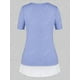 thumbnail image 2 of Tamaño más Crossover anudada Colorblock camiseta Rosegal Camisetas tallas grandes, 2 of 5