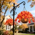 thumbnail image 2 of Yastouay 2 pcs Fall Flowers for Outdoors, UV Resistant Fake Mums Artificial Flowers for Planter Garden Porch Patio Fall Decor(Yellow,Orange), 2 of 7