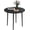 Black, variant on WoofPaw 35" Drop Leaf Dining Table, Small Folding Kitchen Table with Solid Wood Legs, Space-Saving Round Extension Table for Apartments, Dining Room & Small Spaces, Black