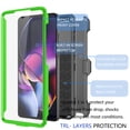thumbnail image 3 of For Motorola Moto G Stylus 5G 2024 Case, Takfox Heavy Duty Rugged Defender Full Body Protection Phone Case Cover with Swivel Belt Clip Holster & Built in Screen Protector - Green, 3 of 8