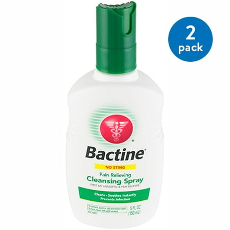 (2 Pack) Bactine Pain Relieving Cleansing Spray, 5