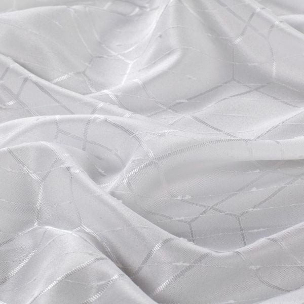 St Pierre Solid Textured Design 54" x 84" Single Window Panel in White