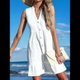 thumbnail image 4 of Traje de Baño para Mujer, 100% Algodón, con Dobladillo con Volantes, para Playa L, 4 of 9