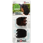 Scunci No-slip Grip Chunky Jaw Clips, 3.5cm, 2-Count