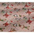 thumbnail image 5 of oneOone Viscose Jersey Light Peach Fabric Cartoon Animal|Candy Stick & Santa Christmas Quilting Supplies Print Sewing Fabric By The Yard 60 Inch Wide, 5 of 5
