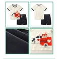 thumbnail image 6 of WIBACKER 2-7Y 100% Cotton Summer Pajamas for Toddler Boys 2 Piece Short Sleeve Sleepwear Kids Pjs Set - Fire Engine, 6 of 6