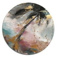 thumbnail image 2 of DESIGN ART Designart "Black Elegant Palm Trees I" Floral Leaves  Metal Round Wall Art 16x16 - Disc of 16 Inch, 2 of 5