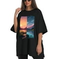 thumbnail image 4 of Plus Size Shirt for Women Black Tops for Women Short Sleeves Shirt for Women T Shirt Crewneck Shirt for Women XS, 4 of 5