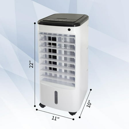 Portable Air Conditioners, Evaporative Air Cooler Dual Water Tank, 12H Timer for Auto-off, 4 Upgraded Ice Packs, Smart Remote, Fast Cooling Windowless Swamp Cooler Air Conditioner for Room