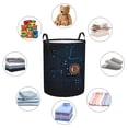 thumbnail image 3 of DouZhe Paniers à Linge Imperméables et Pliables, Impressions Bitcoin Btc, Panier Circulaire avec Poignées, 3 of 6