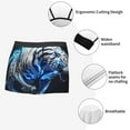 thumbnail image 3 of Yiaed Futuristic Blue Light White Tiger Print Men's Soft Cotton Boxer Shorts Breathable Boxers Underwear Moisture-Wicking Underwear Stretch Boxer Briefs for Man-Large, 3 of 5
