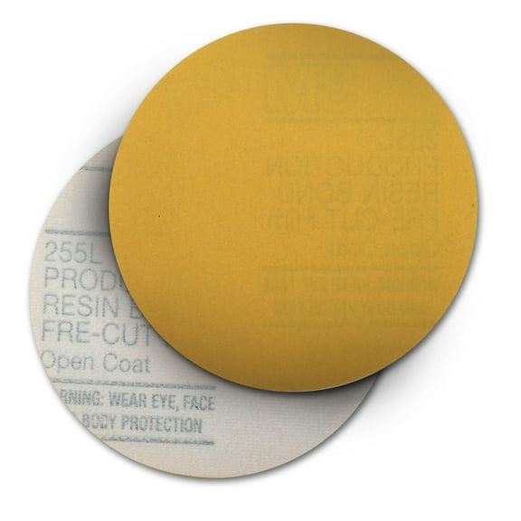 3M Hookit Gold Film Disc 255L, P180, 6 in x NH, 100/Carton