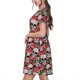 thumbnail image 2 of Disketp Skull and Roses para Vestido de Manga Corta para Mujeres, Vestidos de Verano para Mujeres, Casual y Holgado para la Playa, 2 of 6